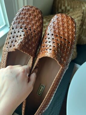 L.L. Bean Women’s woven leather loafer